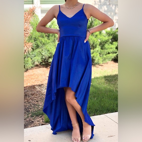 Gorgeous Royal Blue High/Low Dress - Picture 2 of 3